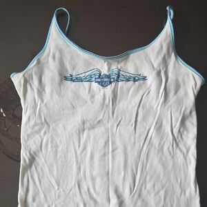 Harley-Davidson White Camisole with Blue Accents